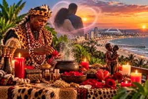 Chief Mungu providing lost love and reconciliation spiritual guidance in Durban